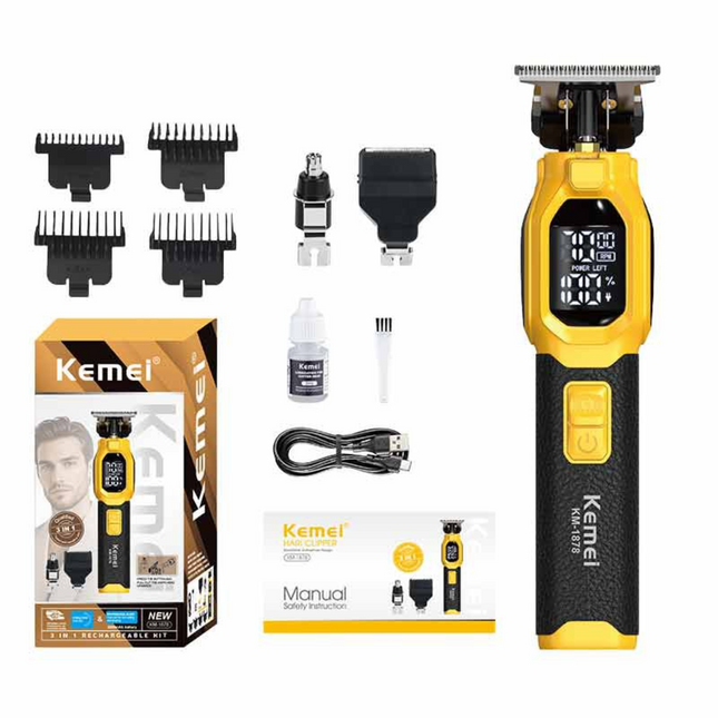 Kemei Km-1878 Set De Cortapelos Y Afeitadora Multifuncional