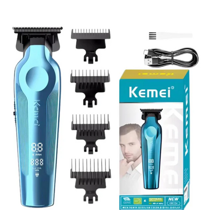 Maquina Patillera Trimmer Recargable Kemei Km-264 Azul