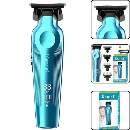 Maquina Patillera Trimmer Recargable Kemei Km-264 Azul