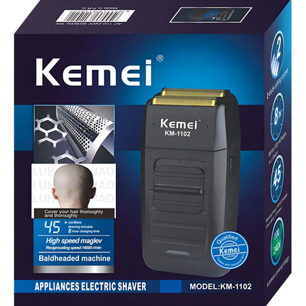 Combo Patillera Trimmer Kemei 1572 + Shever Kemei 1102