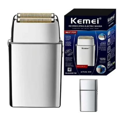 Afeitadora Metal Kemei Shaver Doble Foil Inalámbrica Km-tx5