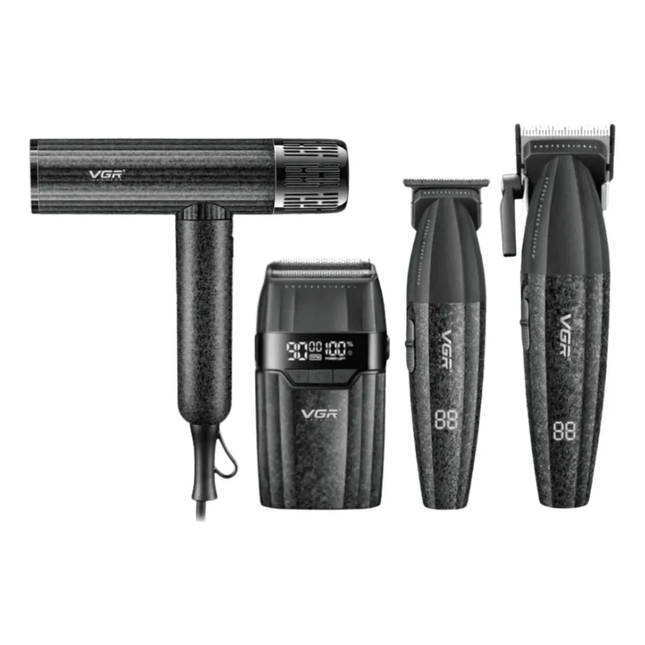 VGR V-640 S4 Kit Profesional 4 en 1 con Maletín Negro