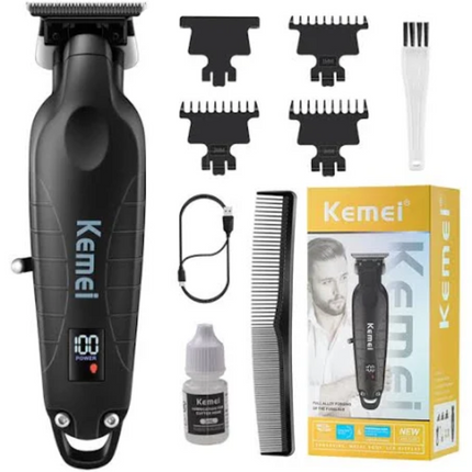Kemei Trimmer Profesional KM-2293 Negro y Dorado Recargable