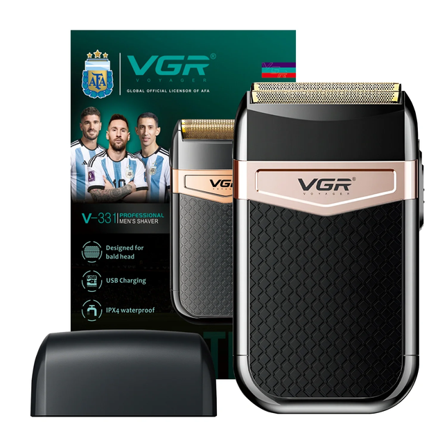 Rasuradora Afeitadora de Pelo Shaver VGR V-331 Negro Textura