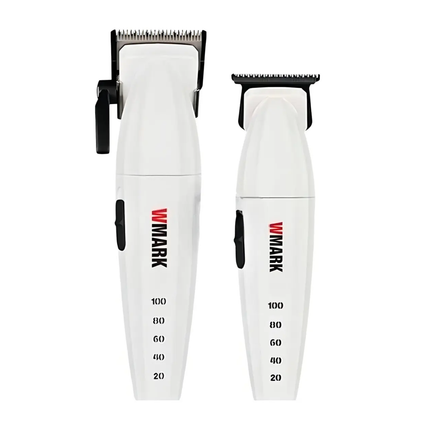Kit Barber Profesional Wmark Ng-8632 Cortapelo Patillera 9000 Rpm Blanco