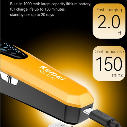Maquina Patillera Trimmer Kemei Recargable Km-1572