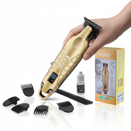 Combo Kemei 90-4 Cortadora 11500 Rpm Y Km 2293 + Shaver T389 Dorado