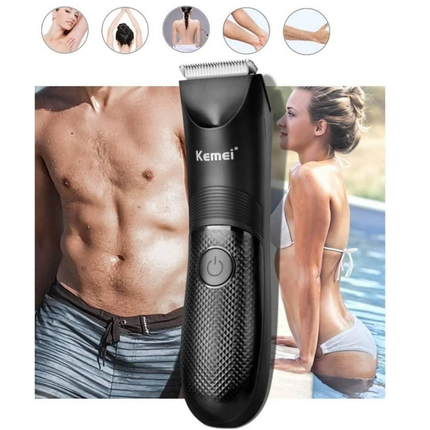 Cortadora de vello corporal y facial Kemei Km-1838, lavable por USB