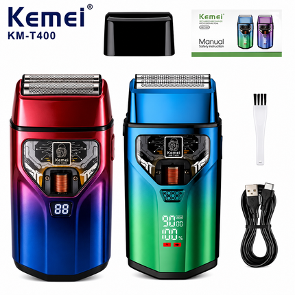 Kemei KM-T400 – Afeitadora Profesional 9000 RPM con Motor de Levitación Magnética