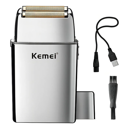 Afeitadora Metal Kemei Shaver Doble Foil Inalámbrica Km-tx5