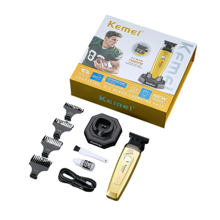 Kemei Combo Profesional Clipper KM 90-4 + Trimmer KM 90-5 Dorada
