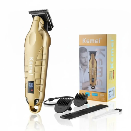 Kemei Trimmer Profesional KM-2293 Negro y Dorado Recargable