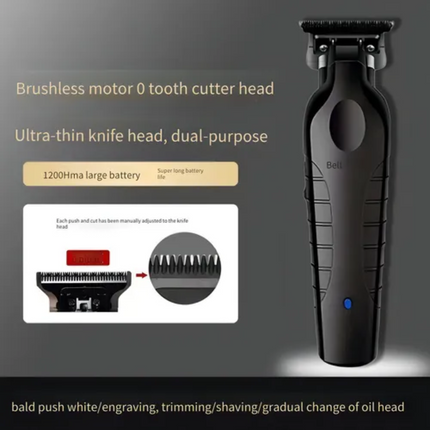 Combo Kemei 2299 Patillera Trimmer y Afeitadora Shaver Kemei 1102 Inalámbrica color Negro