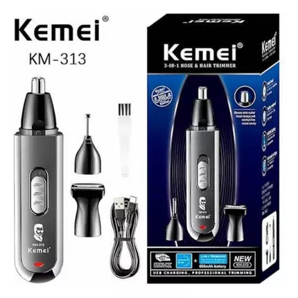 Combo Trimmer Kemei 2299 + Recortadora Nasal Barba Kemei 313