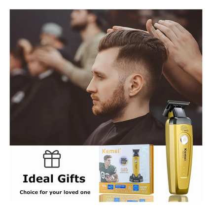 Kemei Combo Profesional Clipper KM 90-4 + Trimmer KM 90-5 Dorada