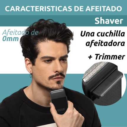 Combo Vgr Patillera V930+shaver Portatil 2en1 Trimmer V-376 Negro