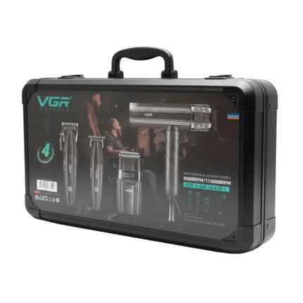 VGR V-640 S4 Kit Profesional 4 en 1 con Maletín Negro