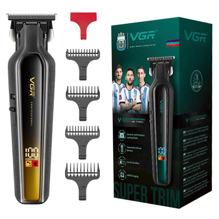 Combo Vgr Patillera V930+shaver Portatil 2en1 Trimmer V-376 Negro
