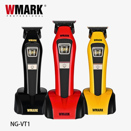 Máquina Cortadora de Pelo Wmark NG-VT1 Profesional Inalámbrica Roja con Pantalla Digital y Motor 7200 RPM
