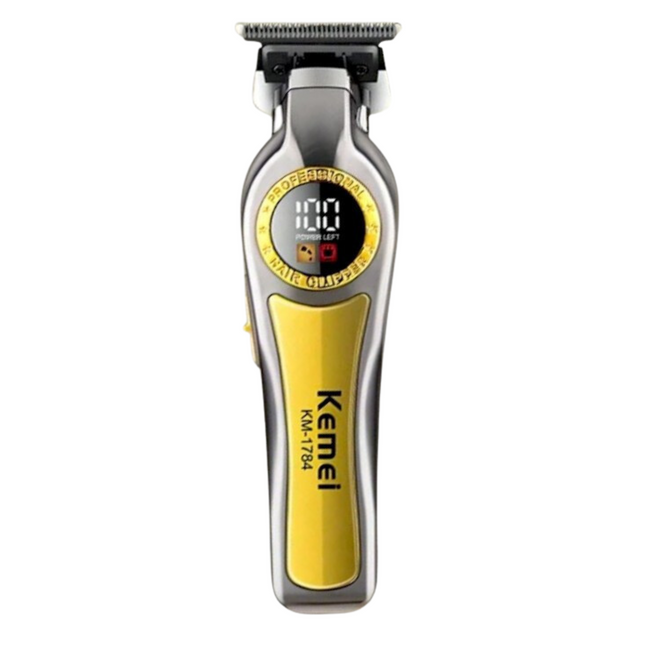 Maquina Cortadora De Pelo Profecional Kemei Km-1784 color Amarillo