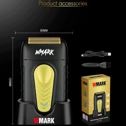 Afeitadora Wmark Inalambrica Profesional Ng-938 Con Base Negro