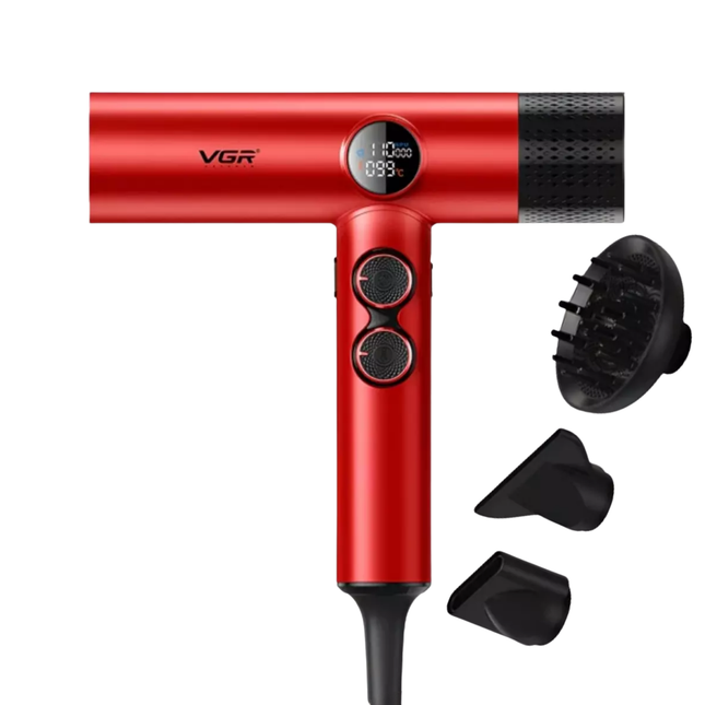 Secador De Pelo Profesional Vgr V-401 110000 Rpm Rojo