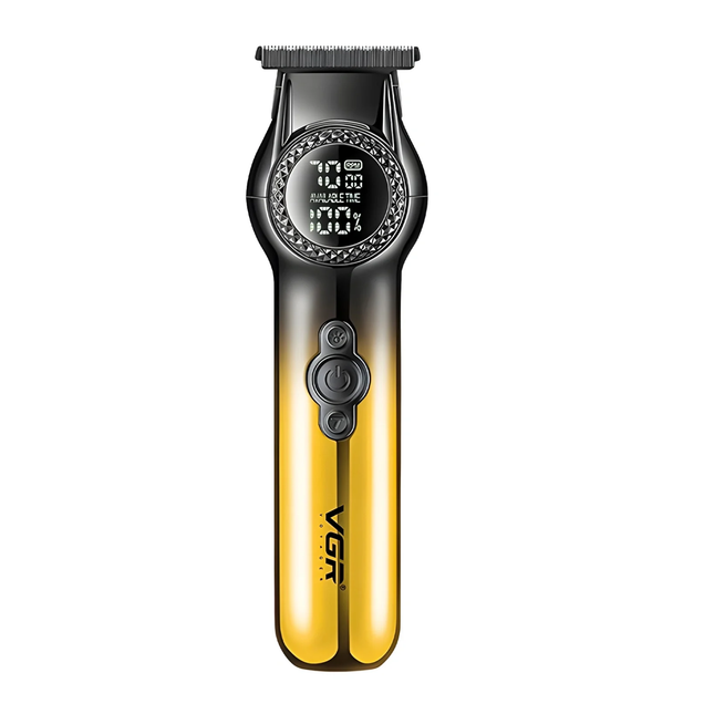 Máquina Trimmer Profesional Vgr V-990 Luz Led Turbo 8000rpm Color Dorado