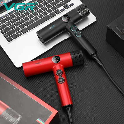 Secador De Pelo Profesional Vgr V-401 110000 Rpm Negro