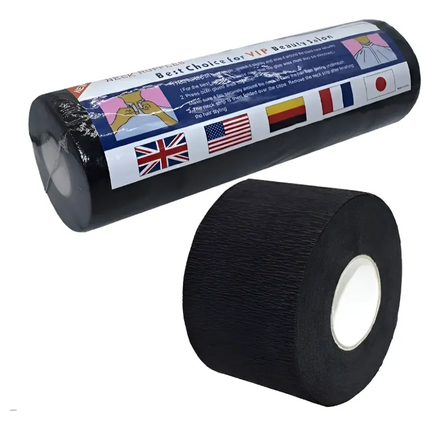 Kit Barbería Capa Profesional VGR Corte Tintura + 5 Rollos Papel Cuellero Negro