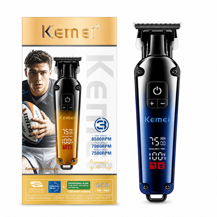 Kemei Km-1866 Patillera Profesional 7500 Rpm 3 Velocidades Azul