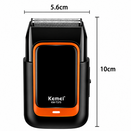 Kemei KM-T375 Afeitadora Eléctrica Profesional 7000 RPM IPX5 Recargable