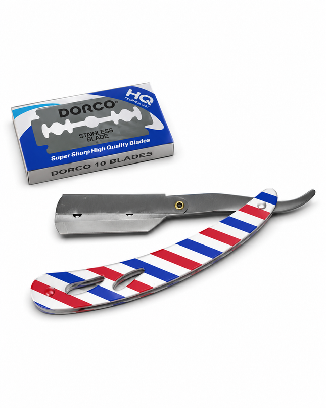 Navaja Navajin Multicolor Más Cuchillas, Afeitador Para Barbería