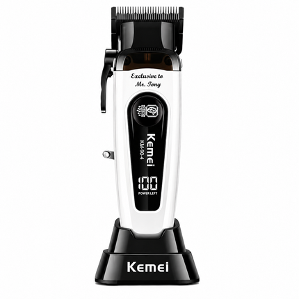 Cortadora De Pelo Profesional Kemei Km-90-4 Blanca 11500 Rpm