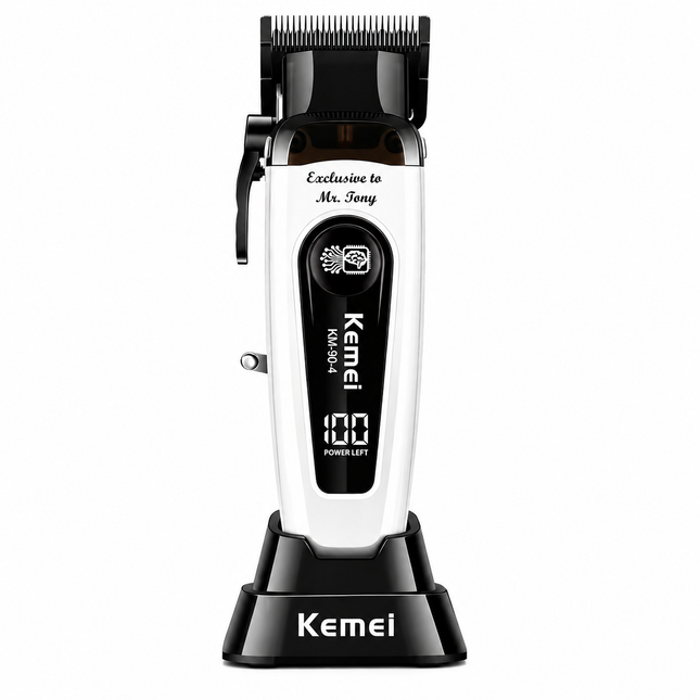 Cortadora De Pelo Profesional Kemei Km-90-4 Blanca 11500 Rpm