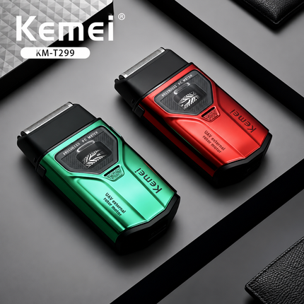 Kemei KM-T299 Shaver Profesional 7500 RPM Motor Sin Escobillas color Verde