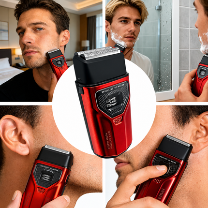Kemei KM-T299 Shaver Profesional 7500 RPM Motor Sin Escobillas color Rojo