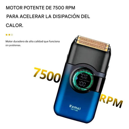 Combo kemei Patillera KM-2299 con base de carga + Shaver KM-T389