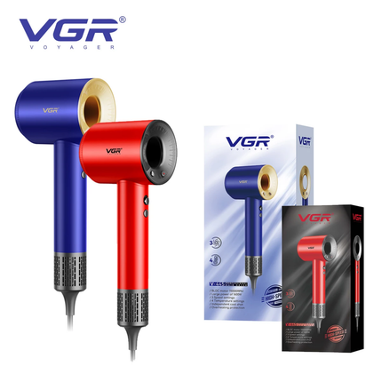 Vgr V-445 Secador De Pelo Profesional 110.000 Rpm Silencioso Azul
