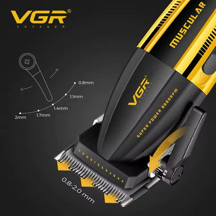 VGR V-285 S4 en 1 Maletín Muscular 285 Combo Profesional para Barbería con Cortadora, Trimmer, Afeitadora y Secador de Cabello BLDC de Alta Velocidad 9000 RPM