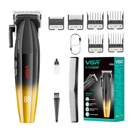 Máquina Profesional Corta Pelo Vgr V-003 Turbo 9000 Rpm Usb Dorado